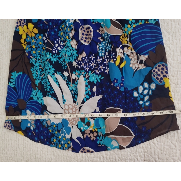 TRINA TURK blue floral halter blouse - Picture 3 of 10